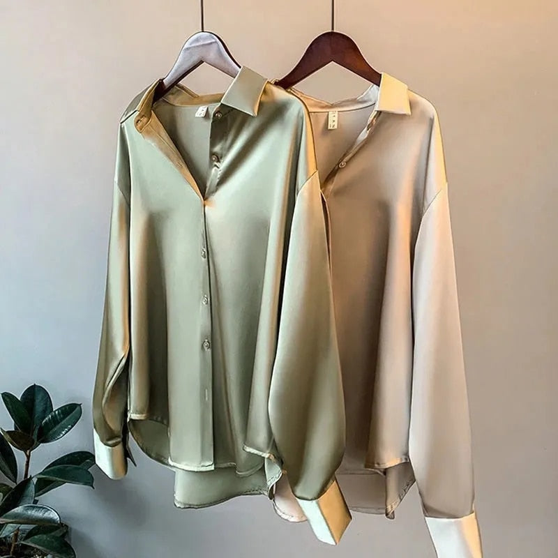Marie | Vintage silk shirt blouse