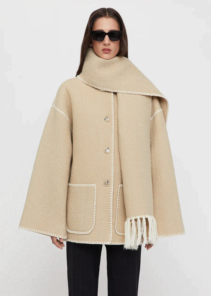 Marina | Giacca elegante e comoda con sciarpa