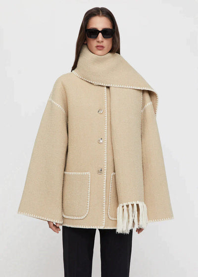 Marina | Giacca elegante e comoda con sciarpa