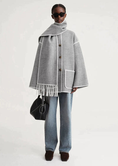 Marina | Giacca elegante e comoda con sciarpa
