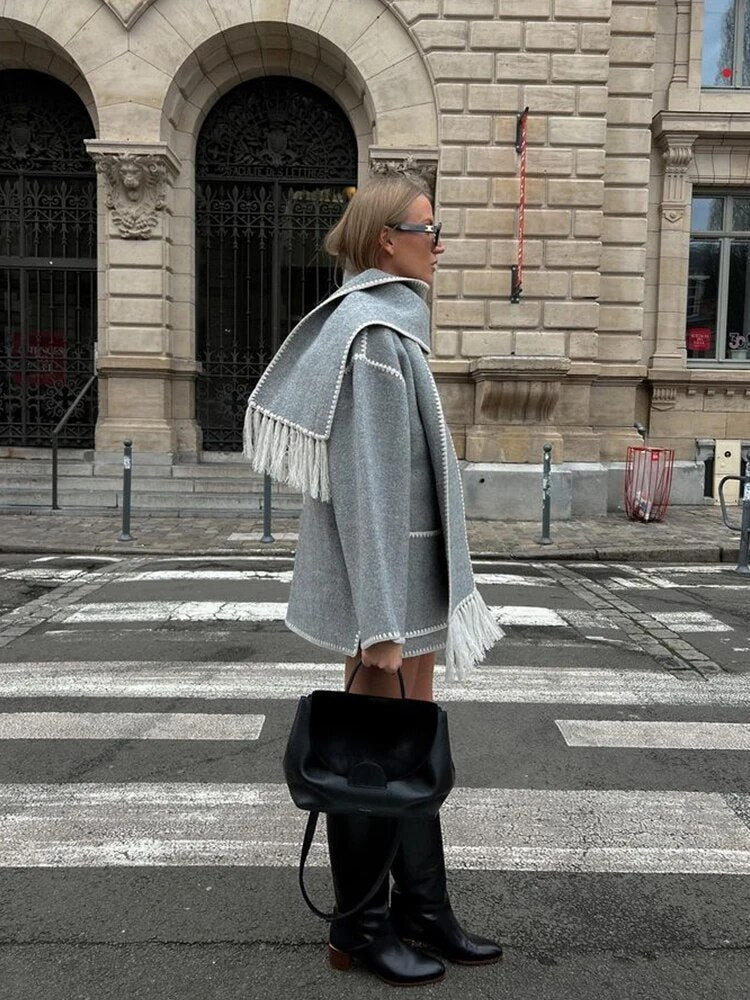Marina | Giacca elegante e comoda con sciarpa