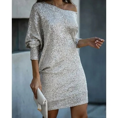 Marina | Mini shiny short dress with straps
