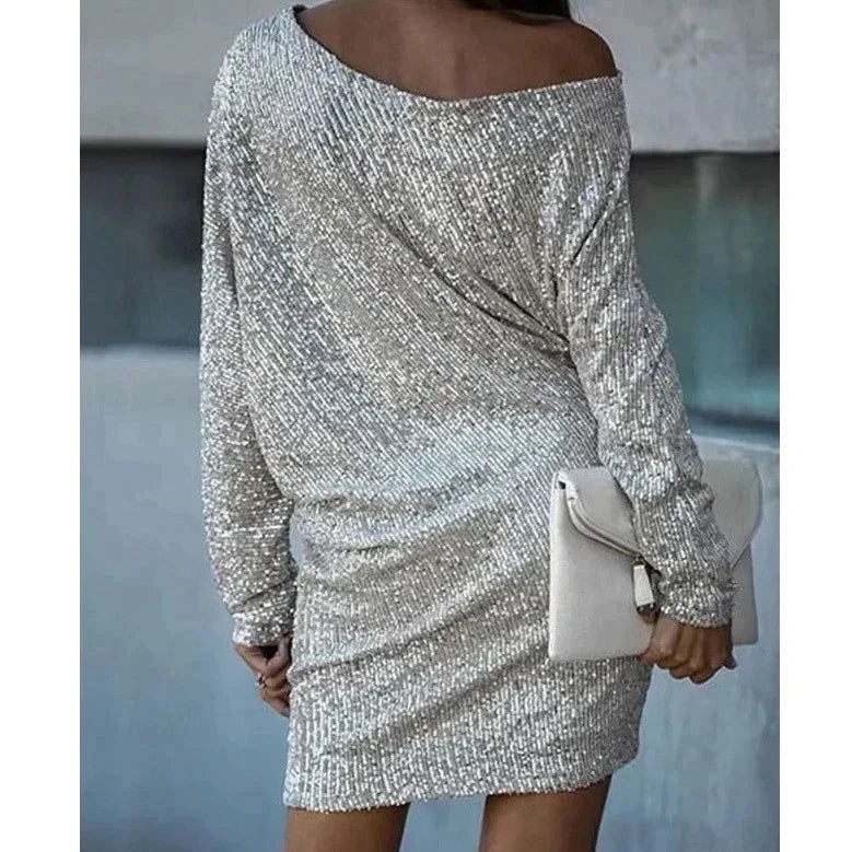 Marina | Mini shiny short dress with straps
