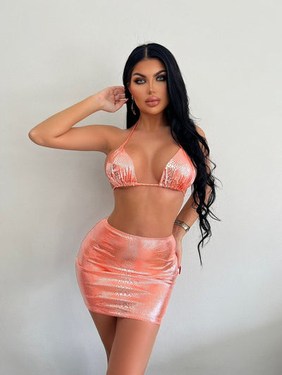 Marina | Parte da due luccicanti con mini bikini