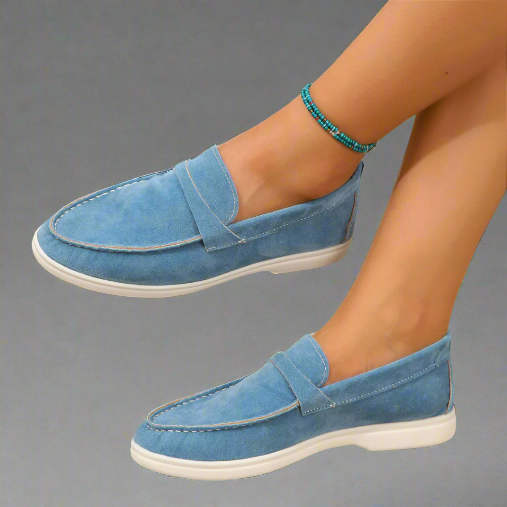 Matilda | Pantofole di moccasina in pelle scamosciata