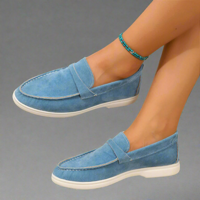 Matilda | Pantofole di moccasina in pelle scamosciata