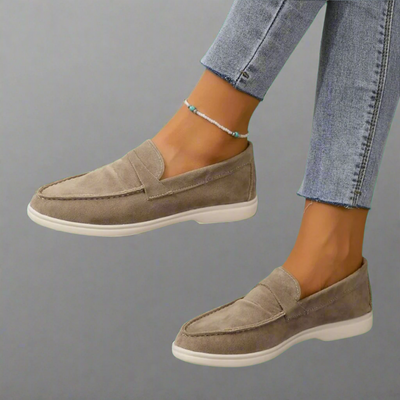 Matilda | Pantofole di moccasina in pelle scamosciata