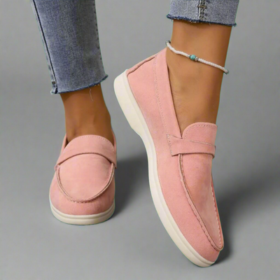 Matilda | Pantofole di moccasina in pelle scamosciata