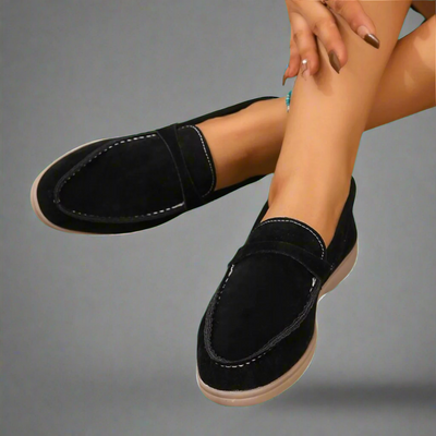 Matilda | Pantofole di moccasina in pelle scamosciata