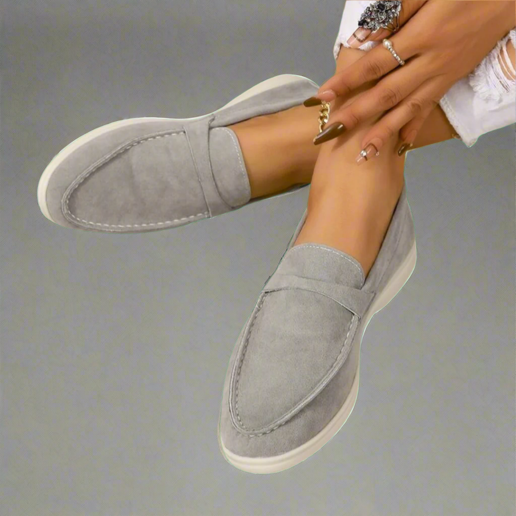 Matilda | Pantofole di moccasina in pelle scamosciata