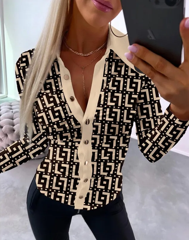 Michelle | Top lässig mit Vintage-Print und bequemer Passform