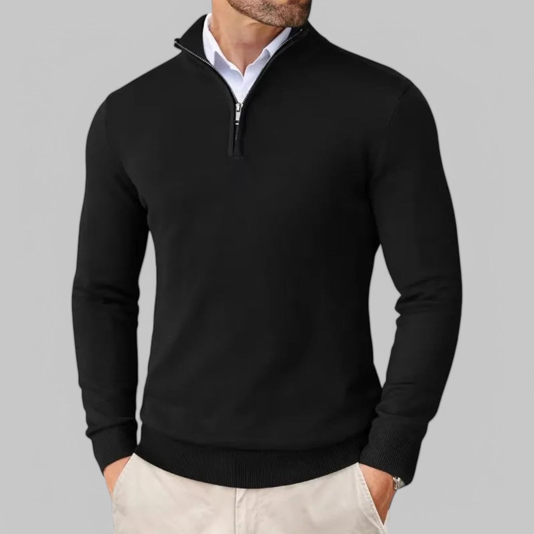 Mattia | Comfortable Sweater with Half Zip