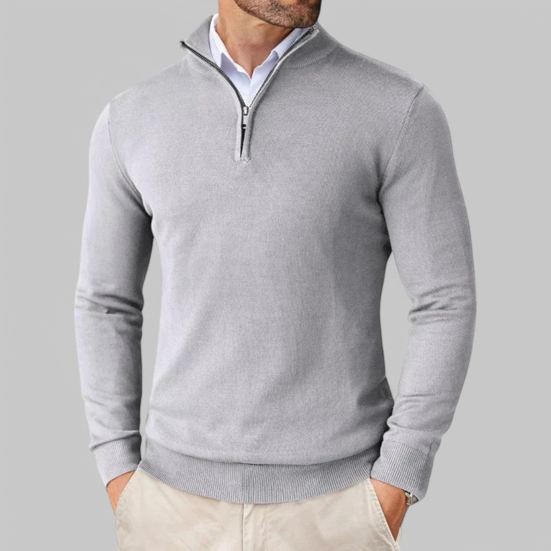 Mattia | Comfortable Sweater with Half Zip