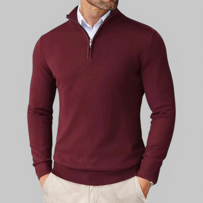 Mattia | Comfortable Sweater with Half Zip