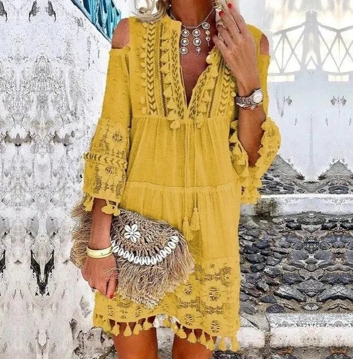 Monika | Boho Freizeitkleid für die Party