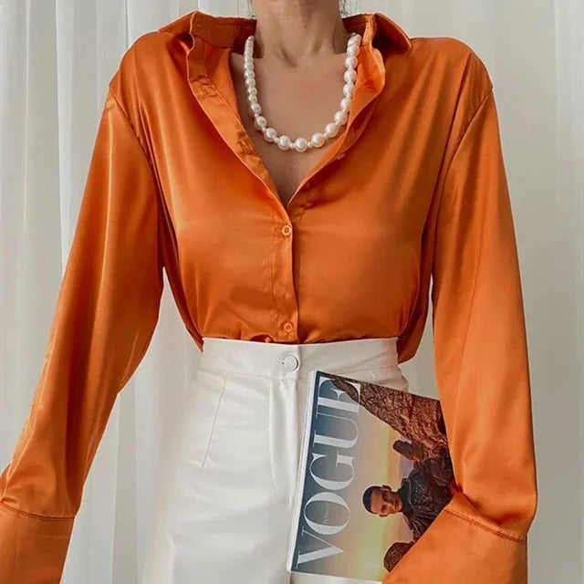 Monika | Elegant luxury silk blouse