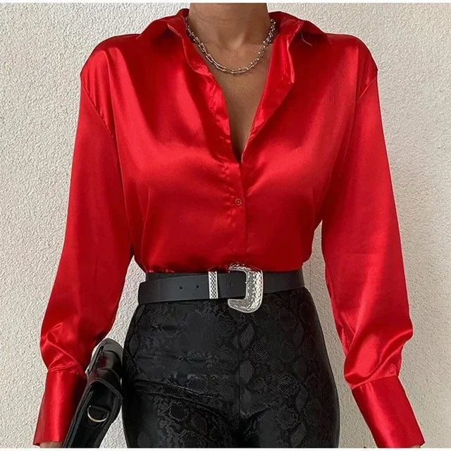Monika | Elegant luxury silk blouse