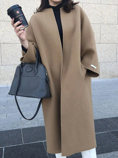 Nadine | Elegante cappotto lungo in lana