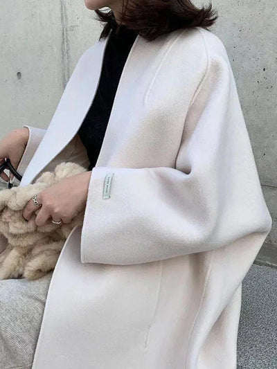 Nadine | Elegante cappotto lungo in lana