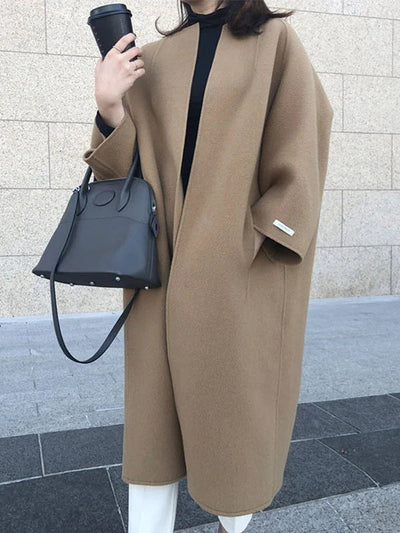 Nadine | Elegante cappotto lungo in lana