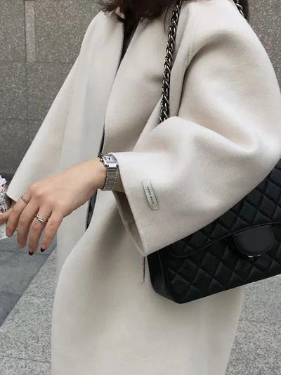 Nadine | Elegante cappotto lungo in lana
