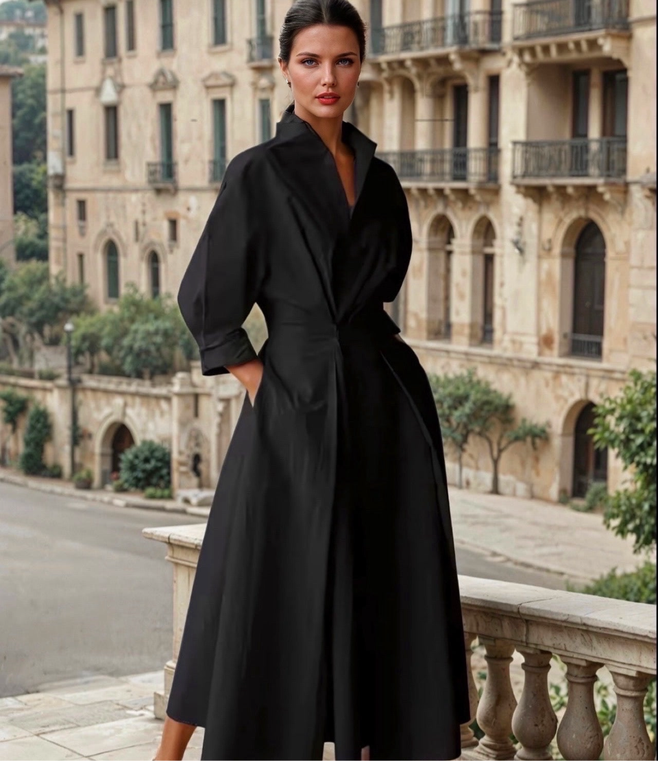 Natasha | Elegante abito midi a maniche