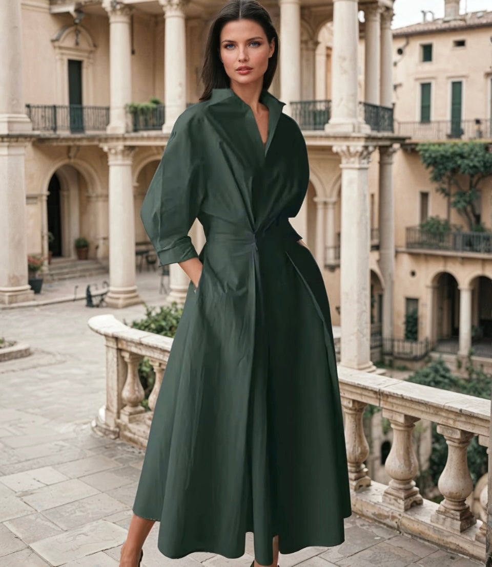 Natasha | Elegante abito midi a maniche