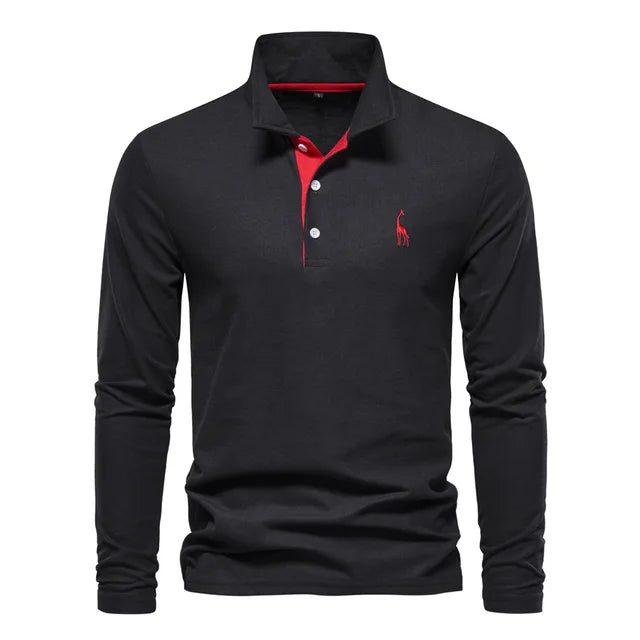 Variant image for Frank | Polo Uomo Manica Lunga - 100% Cotone, Casual-6