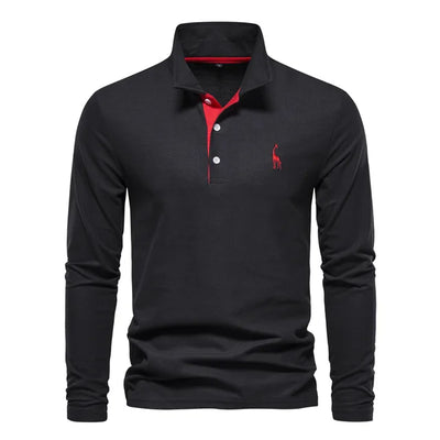 Variant image for Frank | Polo Uomo Manica Lunga - 100% Cotone, Casual-6