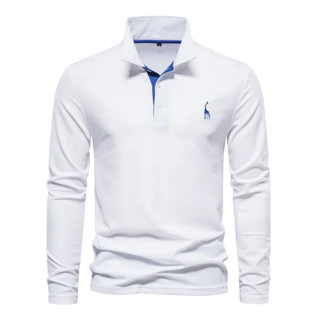 Variant image for Frank | Polo Uomo Manica Lunga - 100% Cotone, Casual-11