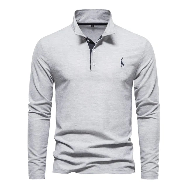 Variant image for Frank | Polo Uomo Manica Lunga - 100% Cotone, Casual-16