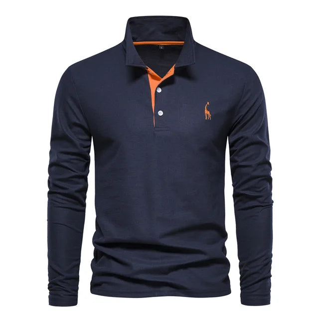 Variant image for Frank | Polo Uomo Manica Lunga - 100% Cotone, Casual-1