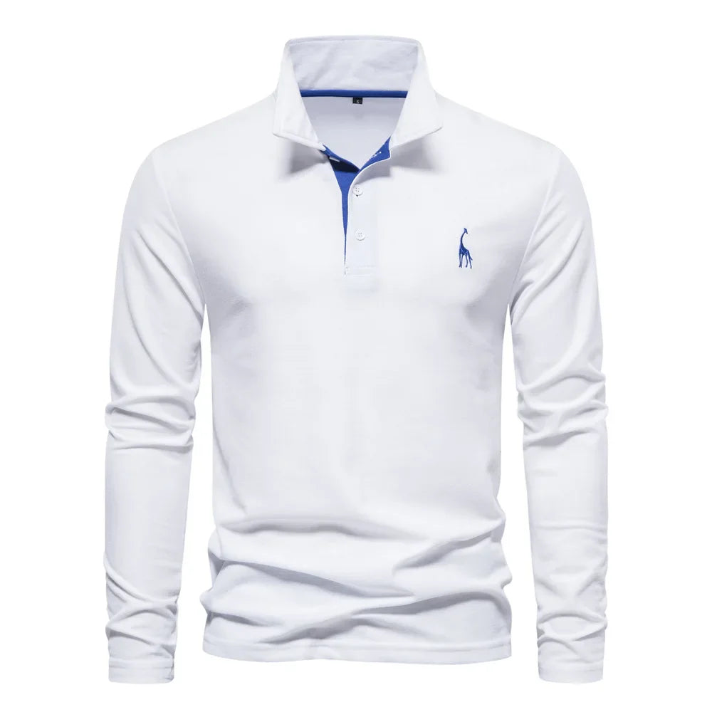 Frank | Polo Uomo Manica Lunga - 100% Cotone, Casual-6