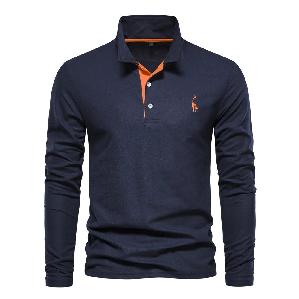 Frank | Polo Uomo Manica Lunga - 100% Cotone, Casual-2