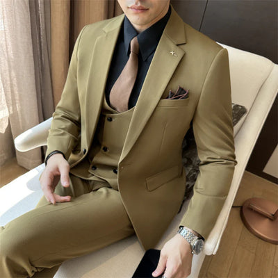 Variant image for Elegante Set di Abiti da Matrimonio in 3 Parti | Abiti da Cerimonia Uomo-21