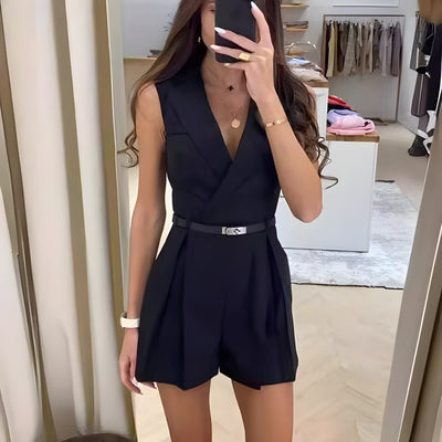 Claudia Tuta Elegante Donna – Tessuto Traspirante, Senza Maniche-1