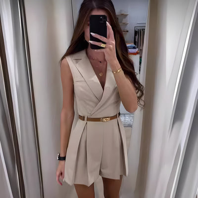 Claudia Tuta Elegante Donna – Tessuto Traspirante, Senza Maniche-3