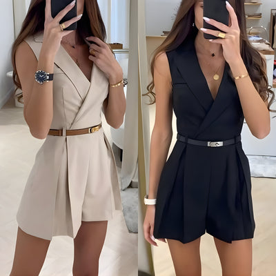 Claudia Tuta Elegante Donna – Tessuto Traspirante, Senza Maniche-4