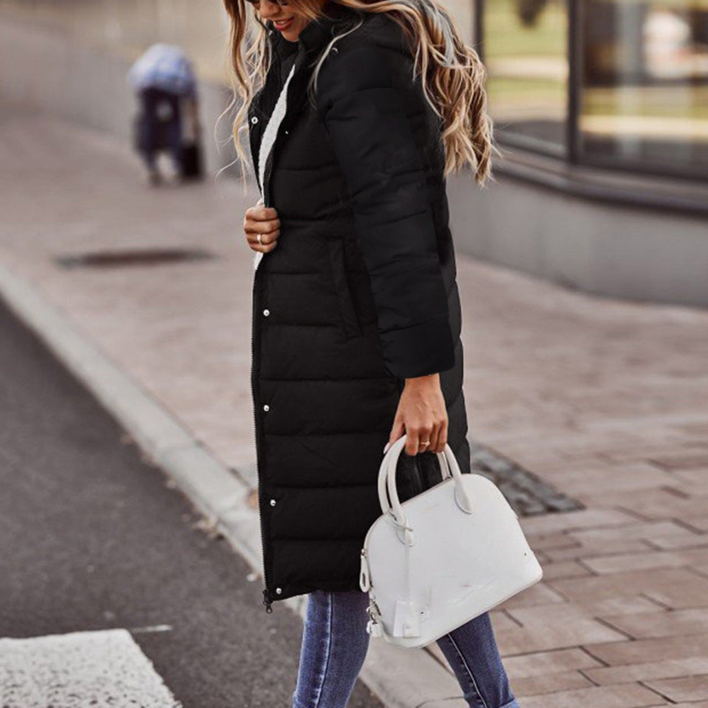 Semira | Elegante cappotto in cotone di media lunghezza
