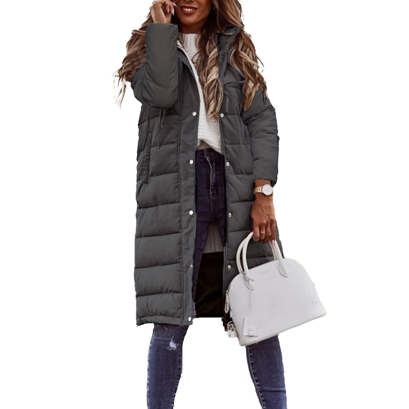 Semira | Elegante cappotto in cotone di media lunghezza