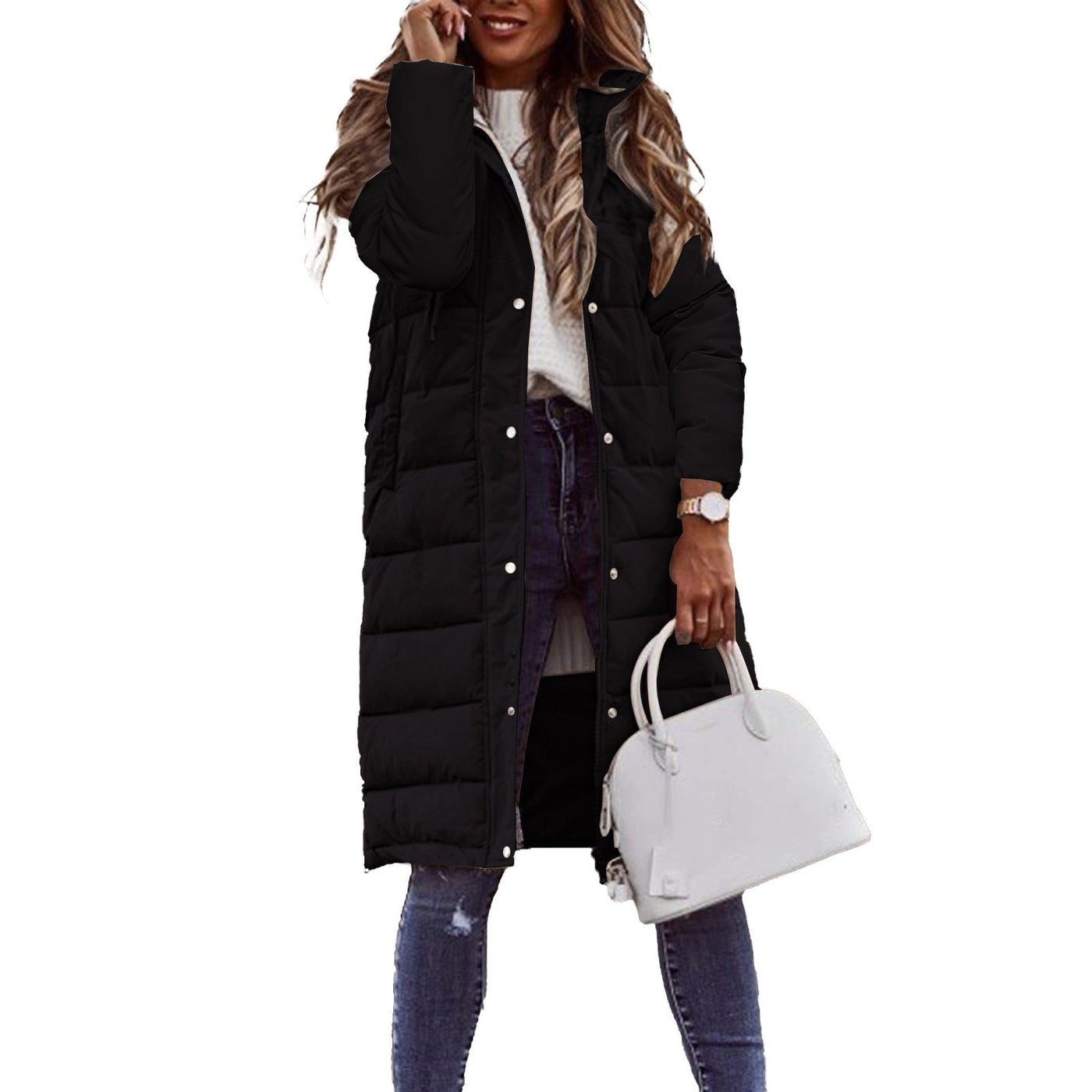 Semira | Elegante cappotto in cotone di media lunghezza
