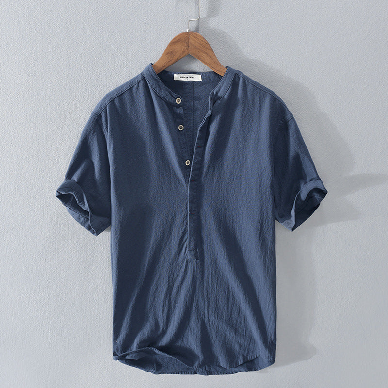 Variant image for Ethan Men's Linen Shirt - Lightweight Breathable, Short Sleeve-9