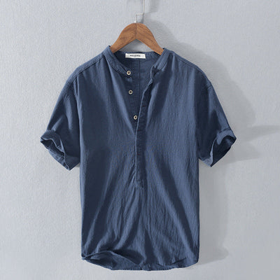 Variant image for Ethan Men's Linen Shirt - Lightweight Breathable, Short Sleeve-9