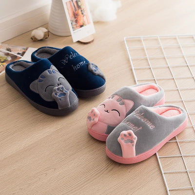 Giada | Pantofole Donna Invernali Morbide con Design di Gatto Antiscivolo