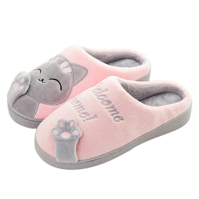 Giada | Pantofole Donna Invernali Morbide con Design di Gatto Antiscivolo