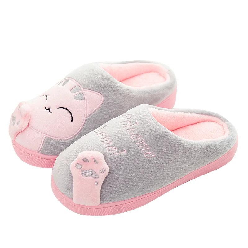 Giada | Pantofole Donna Invernali Morbide con Design di Gatto Antiscivolo