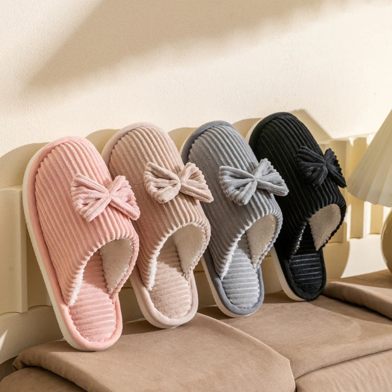 Susanna | Pantofole con elegante fiocco e suola antiscivolo