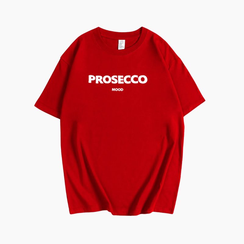 Papavero | Fashionable oversized T-shirt with Prosecco print