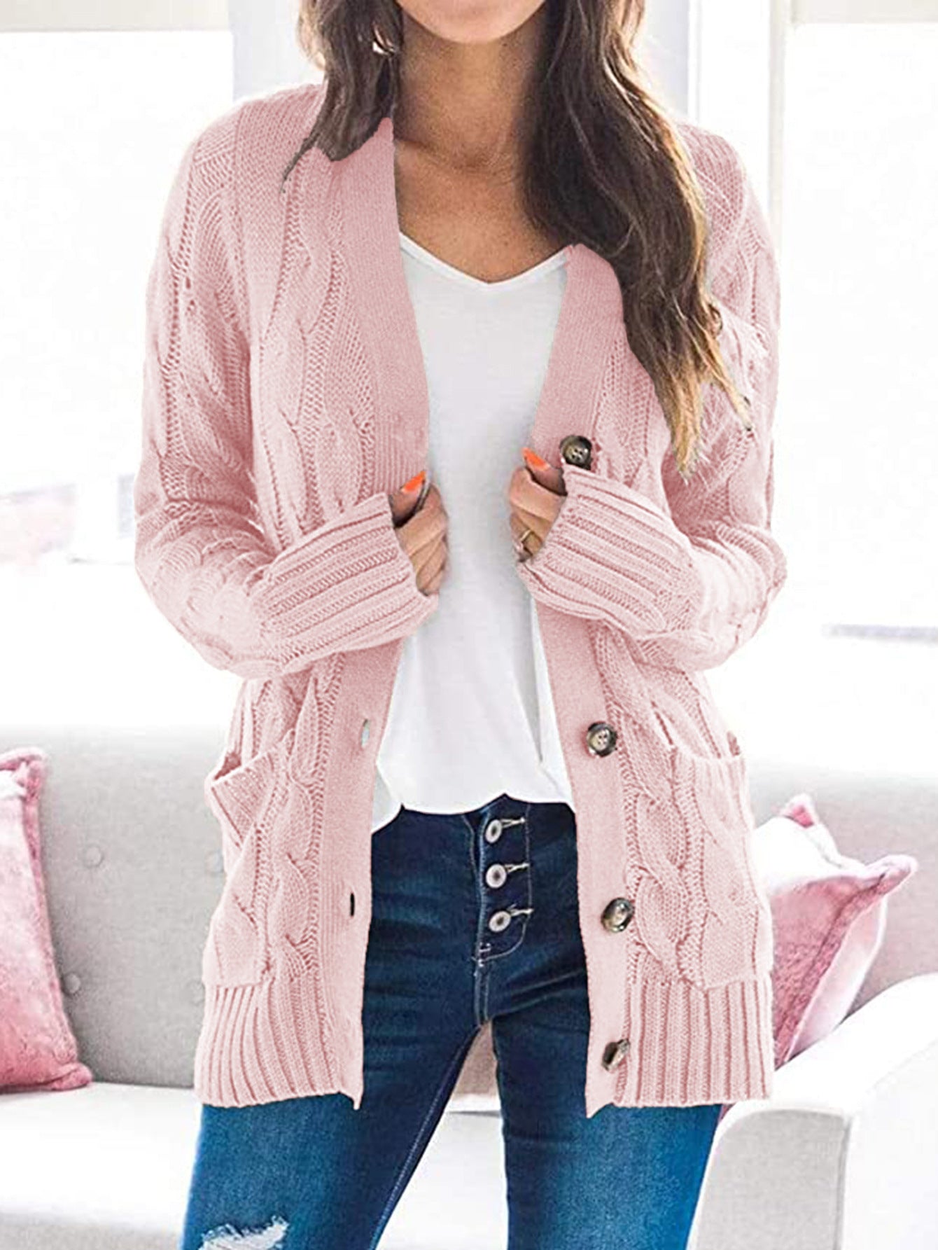 Petra | Cardigan lungo con maniche lunghe