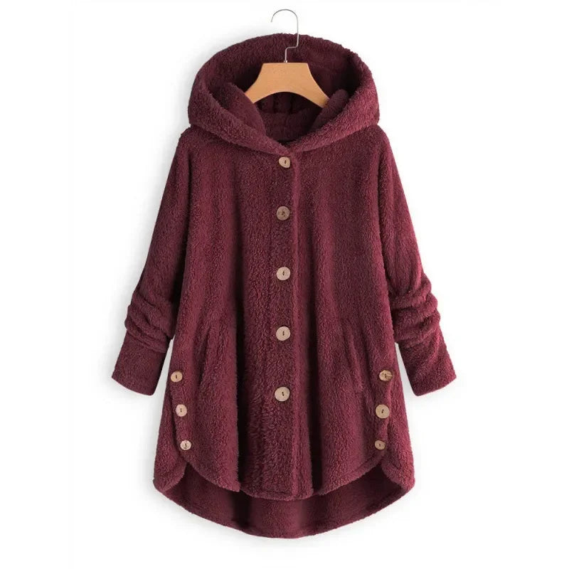 Petra | Giacca in pile alla moda con cappuccio